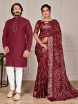 NEW-ARRIVAL-SILK-PRINT-WORK-SAREE-AND-BLOUSE-WITH-MIRROR-WORK-KURTA-PAYJAMA-COUPLE-WEAR-SET-FESTIVE-WEAR-WHOLESALE-PRICE-ETHNIC-GARMENT-2-1.jpg