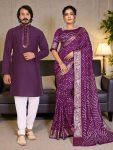 NEW-ARRIVAL-SILK-PRINT-WORK-SAREE-AND-BLOUSE-WITH-MIRROR-WORK-KURTA-PAYJAMA-COUPLE-WEAR-SET-FESTIVE-WEAR-WHOLESALE-PRICE-ETHNIC-GARMENT-4.jpg