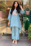 RICH LOOK COTTON FLEX EMBROIDERY WORK CO-ORD SET RAMA