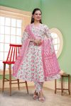 RICH LOOK COTTON SLUB DIGITAL PRINT WORK TOP BOTTOM WITH DUPATTA PINK