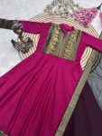 RICH-LOOK-VICHITRA-SILK-JACQUARD-WEAVING-ZARI-BORDER-WORK-ANARKALI-WITH-DUPATTA-FESTIVE-WEAR-WHOLESALE-PRICE-ETHNIC-GARMENT-6.jpg