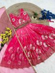 TRENDING CHINON SILK DIGITAL PRINT & SEQUENCE EMBROIDERY WORK KID'S LEHENGA CHOLI WITH DUPATTA RANI