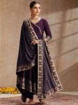 TRENDING RAYON EMBROIDERY WITH FOIL PRINT WORK ANARKALI BOTTOM WITH DUPATTA WINE