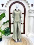 TRENDING SALSA CRUSHED HAND WORK CO ORD SET PISTA