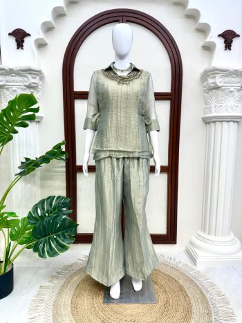 TRENDING SALSA CRUSHED HAND WORK CO ORD SET PISTA