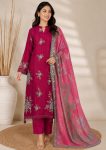 TRENIDNG RAYON EMBROIDERY SEQUENCE WORK TOP BOTTOM WITH DUPATTA PINK