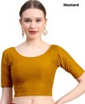 12NEW ARRIVAL DABBY COTTON LYCRA SELF DOTTED WORK STITCHED BLOUSE DAILY WEAR WHOLESALE PRICE ETHNIC GARMENT (32)