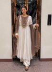 13MODERN ROMAN GLASS SEQUENCE AND ZARI WORK WITH FANCY LATKAN & HANDWORK LACE WORK GOWN BOTTOM WITH DUPATTA FESTIVE WEAR WHOLESALE PRICE ETHNIC GARMENT (19)