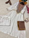 13MODERN ROMAN GLASS SEQUENCE AND ZARI WORK WITH FANCY LATKAN & HANDWORK LACE WORK GOWN BOTTOM WITH DUPATTA FESTIVE WEAR WHOLESALE PRICE ETHNIC GARMENT (19)