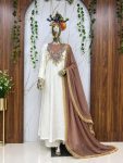 13MODERN ROMAN GLASS SEQUENCE AND ZARI WORK WITH FANCY LATKAN & HANDWORK LACE WORK GOWN BOTTOM WITH DUPATTA FESTIVE WEAR WHOLESALE PRICE ETHNIC GARMENT (19)