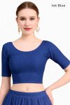 17NEW ARRIVAL DABBY COTTON LYCRA SELF DOTTED WORK STITCHED BLOUSE DAILY WEAR WHOLESALE PRICE ETHNIC GARMENT (38)
