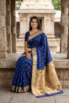 2NEW ARRIVAL PAITHANI SILK ZARI WEAVING WORK SAREE WITH UNSTITCHED BLOUSE FESTIVE WEAR WHOLESALE PRICE ETHNIC GARMENT (8)
