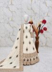 3DESIGNER FENDY SILK EMBROIDERY THREDS & ZARI SEQUENCE WORK KID’S GOWN BOTTOM WITH DUPATTA WEDDING WEAR WHOLESALE PRICE ETHNIC GARMENT (1)