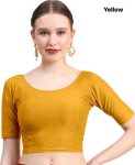 3NEW ARRIVAL DABBY COTTON LYCRA SELF DOTTED WORK STITCHED BLOUSE DAILY WEAR WHOLESALE PRICE ETHNIC GARMENT (22)