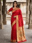 4NEW ARRIVAL PAITHANI SILK ZARI WEAVING WORK SAREE WITH UNSTITCHED BLOUSE FESTIVE WEAR WHOLESALE PRICE ETHNIC GARMENT (1)