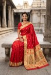 4NEW ARRIVAL PAITHANI SILK ZARI WEAVING WORK SAREE WITH UNSTITCHED BLOUSE FESTIVE WEAR WHOLESALE PRICE ETHNIC GARMENT (1)