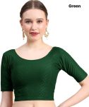5NEW ARRIVAL DABBY COTTON LYCRA SELF DOTTED WORK STITCHED BLOUSE DAILY WEAR WHOLESALE PRICE ETHNIC GARMENT (25)