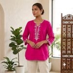 RICH LOOK VATICAN EMBROIDERY  WROK SHORT KURTI RANI