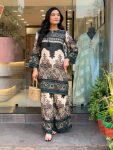TRENDING HEAVY RAYON  DIGITAL PRINT  CO-RD SET TEAL