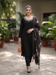 ATTRACTIV VISCOSE ROMAN HAND WORK TOP BOTTOM WITH DUPATTA  LEMON