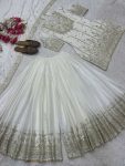DESIGNER CHINON SILK EMBROIDERY SEQUENCE CODING WORK TOP PALAZZO WITH DUPATTA FESTIVE WEAR WHOLESALE PRICE ETHNIC GARMENT (8)