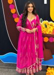 DESIGNER GEORGETTE EMBROIDERY SEQUENCE WORK  GOWN BOTTOM WITH DUPATTA PINK