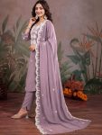 DESIGNER SLUB COTTON EMBROIDERY WORK TOP BOTTOM WITH DUPATTA FESTIVE WEAR WHOLESALE PRICE ETHNIC GARMENT (15)