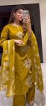 FABULOUS COTTON EMBROIDERY WORK TOP BOTTOM DUPATTA PISTA