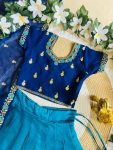 FABULOUS FAUX ZARI BORDER WORK KID’S LEHENGA CHOLI WITH DUPATTA RECEPTION WEAR WHOLESALE PRICE ETHNIC GARMENT (26)