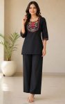 FABULOUS RAYON SLUB EMBROIDERY WORK CO-ORD SET OFFICE WEAR WHOLESALE PRICE ETHNIC GARMENT (4)