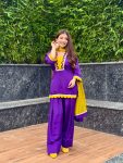 FANCY CHINON U-SHAPE LOOP WORK TOP BOTTOM WITH DUPATTA FESTIVE WEAR WHOLESALE PRICE ETHNIC GARMENT (2)