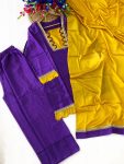 FANCY CHINON U-SHAPE LOOP WORK TOP BOTTOM WITH DUPATTA FESTIVE WEAR WHOLESALE PRICE ETHNIC GARMENT (2)
