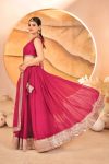 LUXURY FAUX BLOOMING SEQUENCE AND EMBROIDERY WORK UNSTITCHED LEHENGA CHOLI AND DUPATTA WEDDING WEAR WHOLESALE PRICE ETHNIC GARMENT (14)