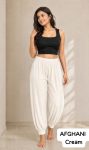 LATEST HEAVY RAYON PLAIN  AFGHANI PENT OFF WHITE