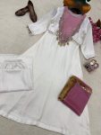 MODERN ROMAN GLASS SEQUENCE AND ZARI WORK WITH FANCY LATKAN & HANDWORK LACE WORK GOWN BOTTOM WITH DUPATTA FESTIVE WEAR WHOLESALE PRICE ETHNIC GARMENT (13)