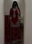 MOST PICKED GEORGETTE HEAVY EMBROIDERY SEQUENCE WORK  TOP PALAZZO WITH DUPATTA MAROON