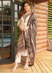 MOST PICKED PURE  LINEN WEAVING AND EMBROIDERY WORK  TOP BOTTOM WITH DUPATTA OFF WHITE