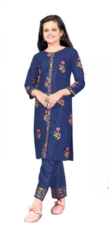 NEW ARRIVAL MAGIC COTTON PRINTED KID'S TOP BOTTOM  DARK BLUE