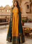 TRADITIONAL-BANARASI-SILK-JACQUARD-WEAVING-ZARI-WITH-MIRROR-WORK-GOWN-WITH-DUPATTA-FESTIVE-WEAR-WHOLESALE-PRICE-ETHNIC-GARMENT-5.jpg