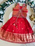 TRADITOIONAL-PAITHANI-SILK-PAITHANI-WEAVING-WITH-SCALLOPED-LACE-WORK-KIDS-GOWN-WITH-KOTI-FESTIVAL-WEAR-WHOLESALE-PRICE-ETHNIC-GARMENT-1.jpg